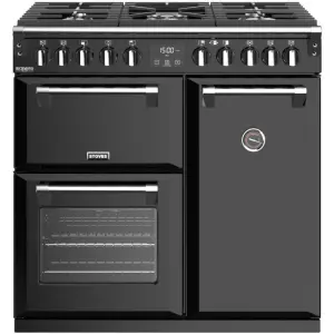 Gas cooking piano STOVES RICHMOND DELUXE 90 DFT BLACK