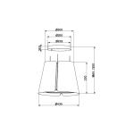 Decorative hood island FABER BEAT 430 WHITE