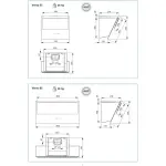 Wall-mounted decorative hood FALMEC VERSO1420 Black 85cm MURAL