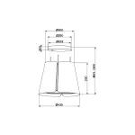 Decorative hood island FABER BEAT 430 BLACK MAT